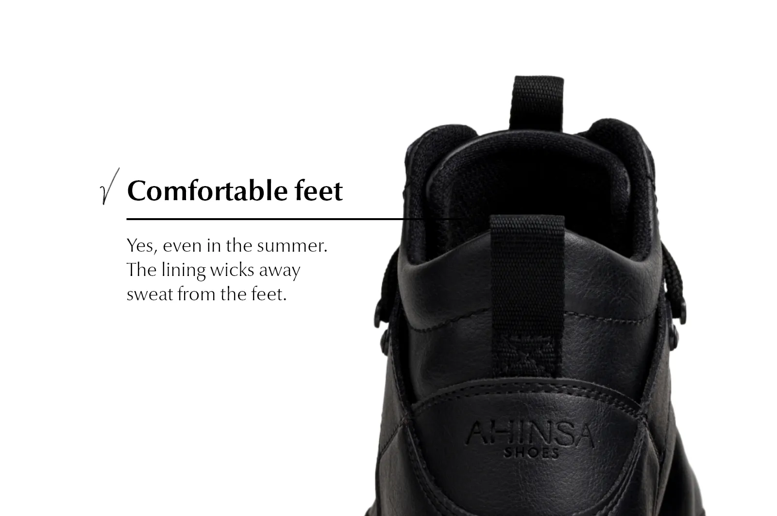 Women's Hiker black barefoot ankle trekking boots